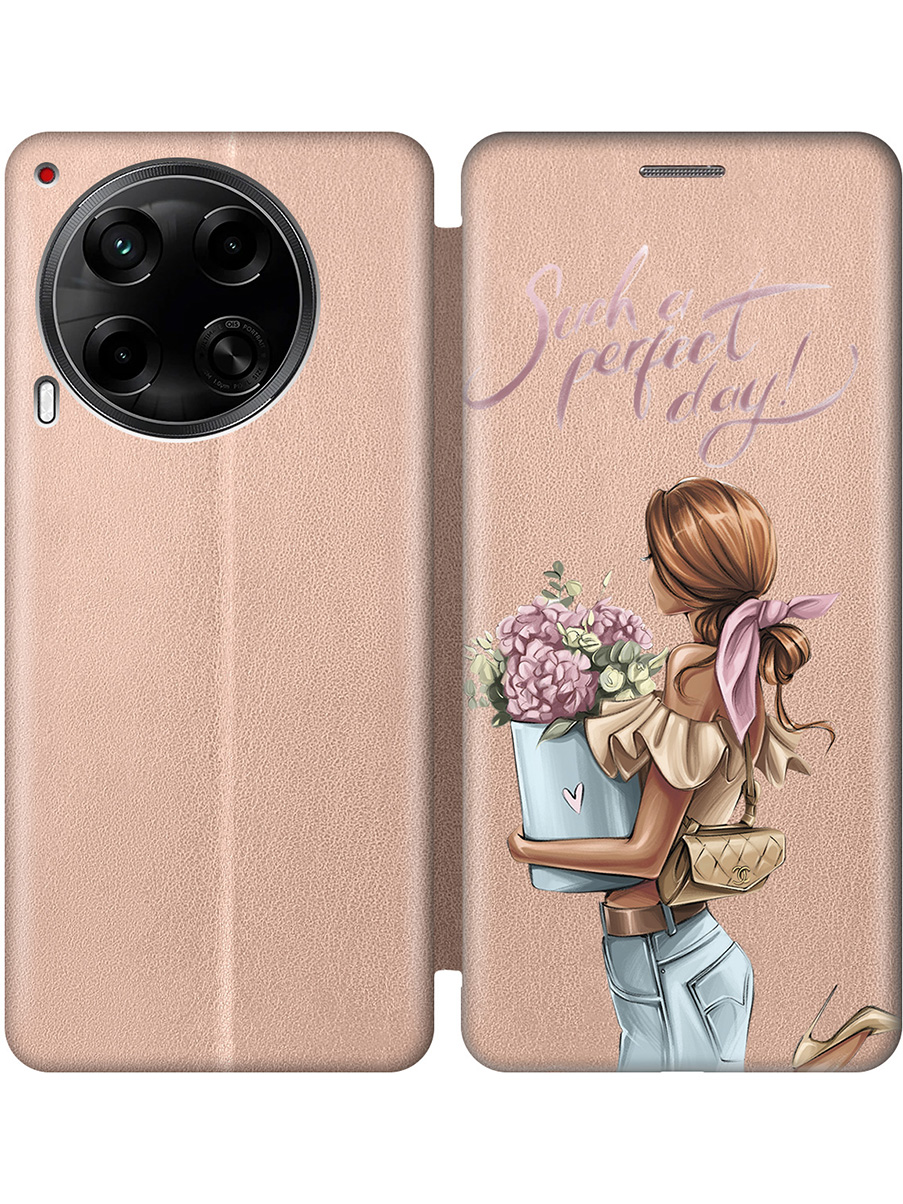 

Чехол-книжка на Tecno Camon 30 4g / 30 5g с принтом "Какой прекрасный день" золотой, Золотистый;прозрачный;голубой;розовый, 782632475
