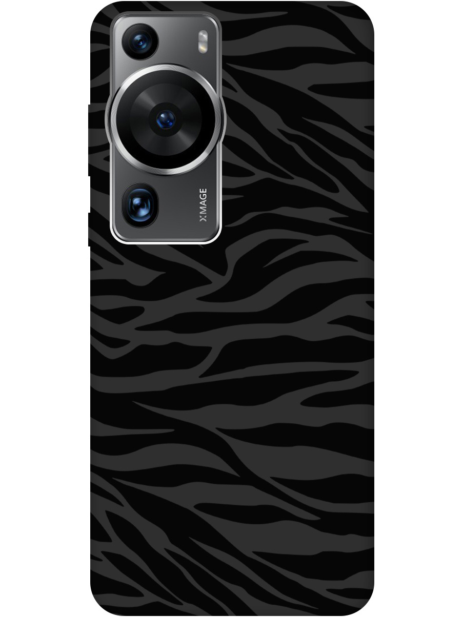 

Силиконовый чехол на Huawei P60 Pro с рисунком "Зебра" Soft Touch черный, 20001448