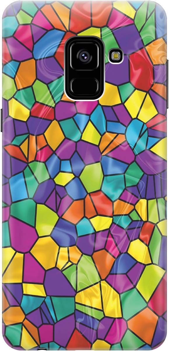 

Силиконовый чехол на Samsung Galaxy A8 (2018) с принтом "Яркая мозаика", Желтый;красный, 1184