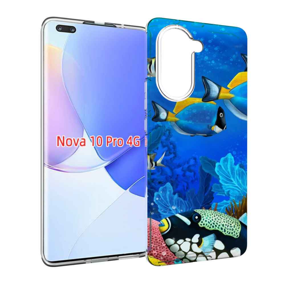 Чехол MyPads Рыбки для Huawei Nova 10 Pro противоударный