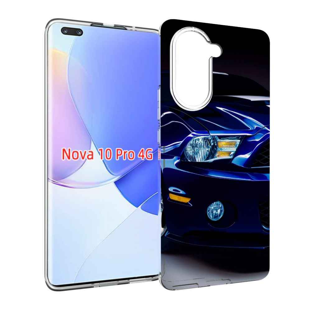 фото Чехол mypads синяя-машина для huawei nova 10 pro противоударный