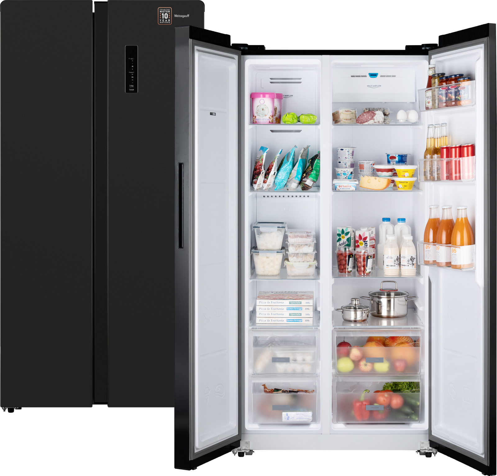 Холодильник Weissgauff Wsbs 600 XB многокамерный холодильник weissgauff wcd 687 nfbx nofrost inverter