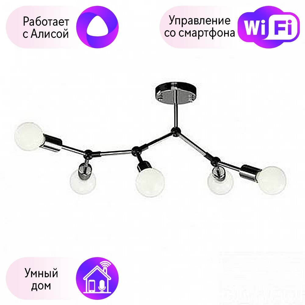 

Потолочная люстра Combo Lustr A6206PL-5CC-A Arte Lamp Flex с поддержкой Алиса