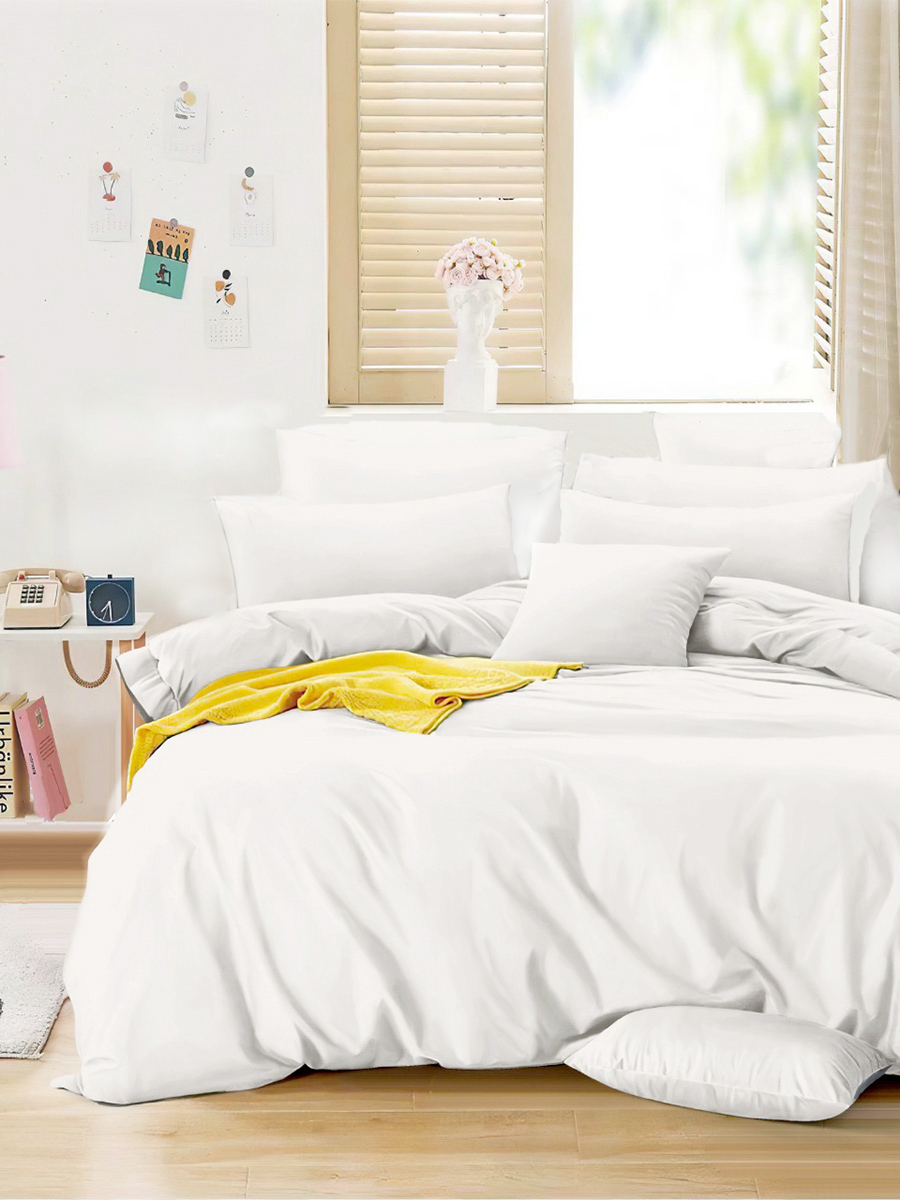 

Постельное белье Сказка White 2-сп на молнии