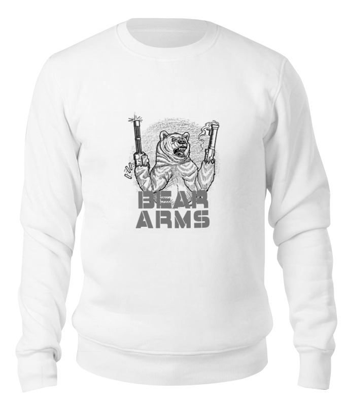 

Свитшот унисекс Printio Bear arms белый 2XL, Bear arms
