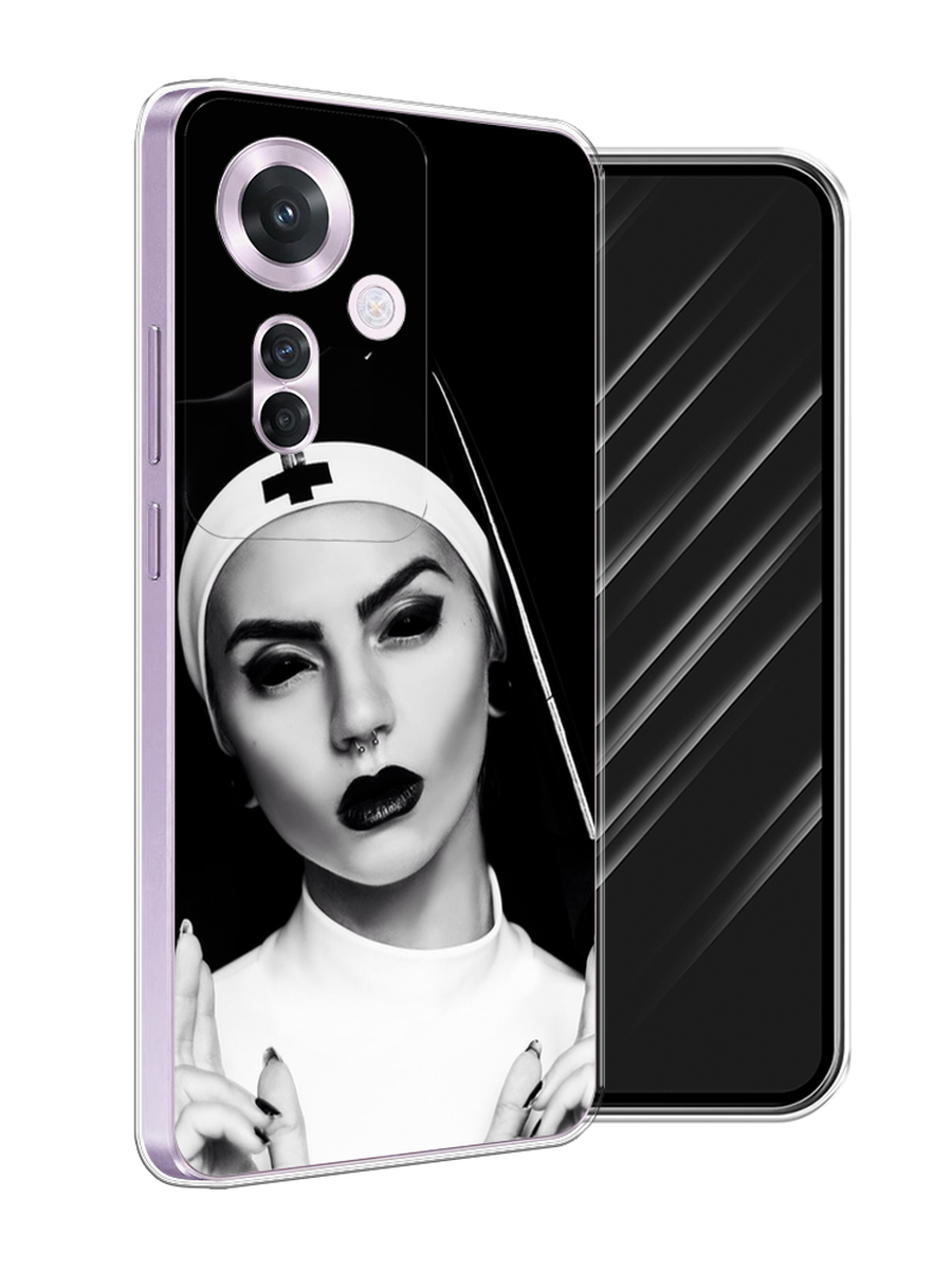 

Чехол Awog на Oppo Reno 11F "Черная монашка", Серый;черный, 2516650-1