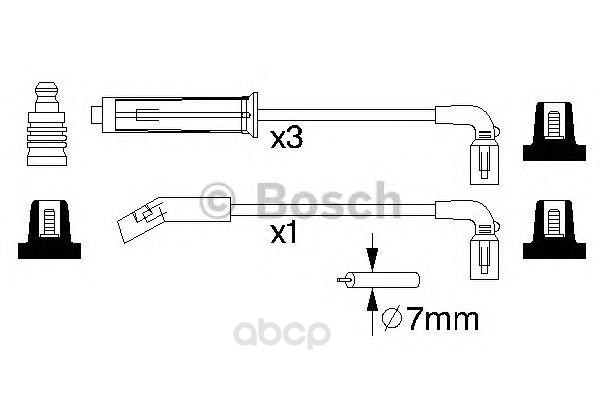 фото Провода высоковольт. ком/кт bosch 0986356980