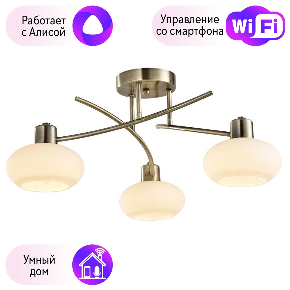 

A7556PL-3AB-A Потолочная люстра Arte Lamp 97 с поддержкой Алиса