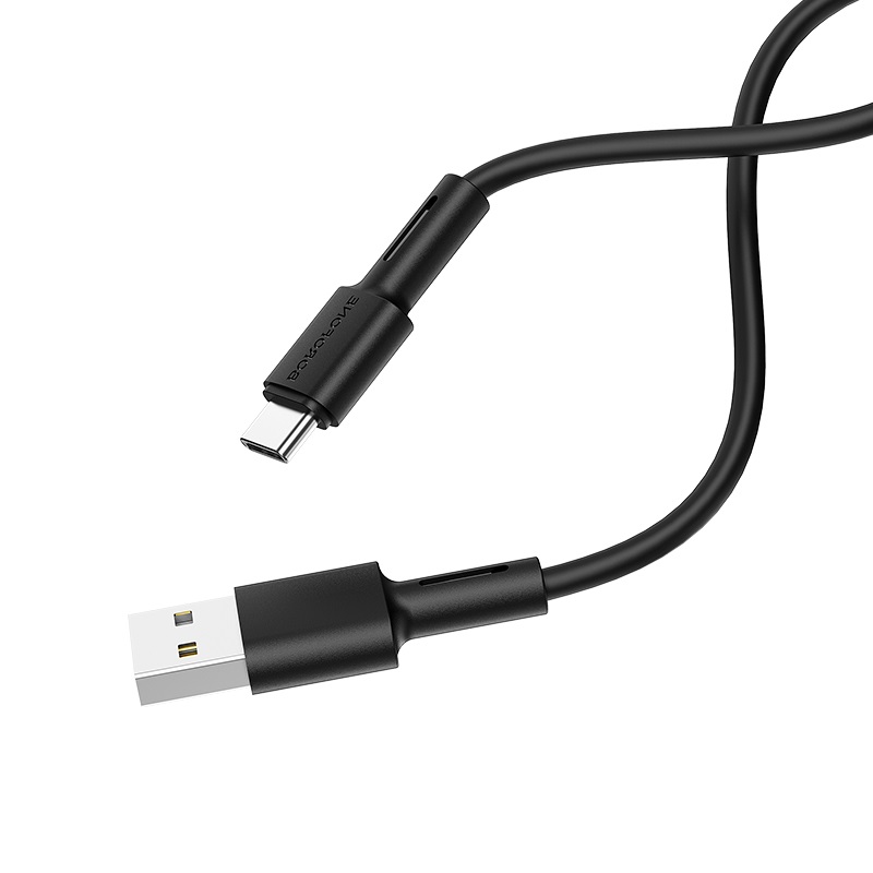 Кабель USB to USB-C BX31 Soft silicone черный