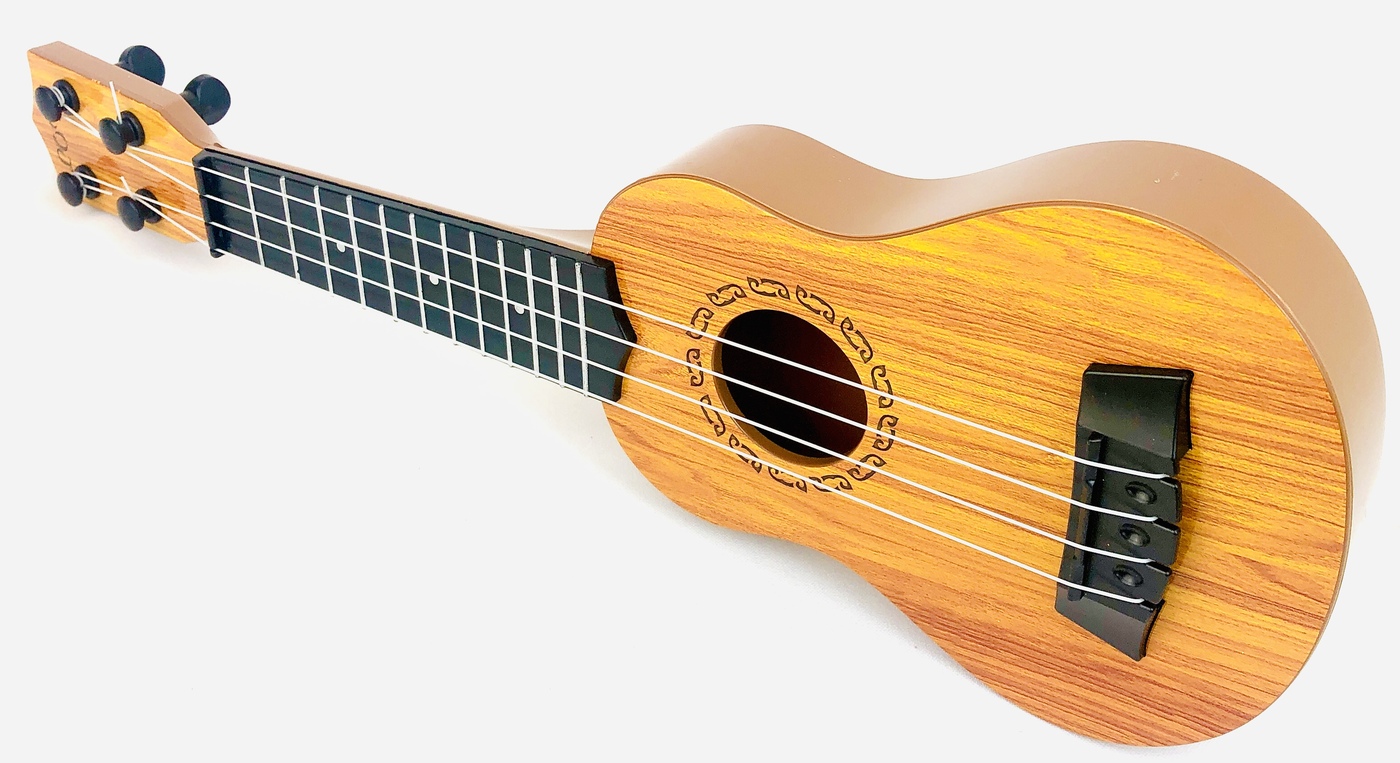 Детский музыкальный инструмент гитара PLAYSMART Ukulele 202-7, 4 струны, 38 см, 108132