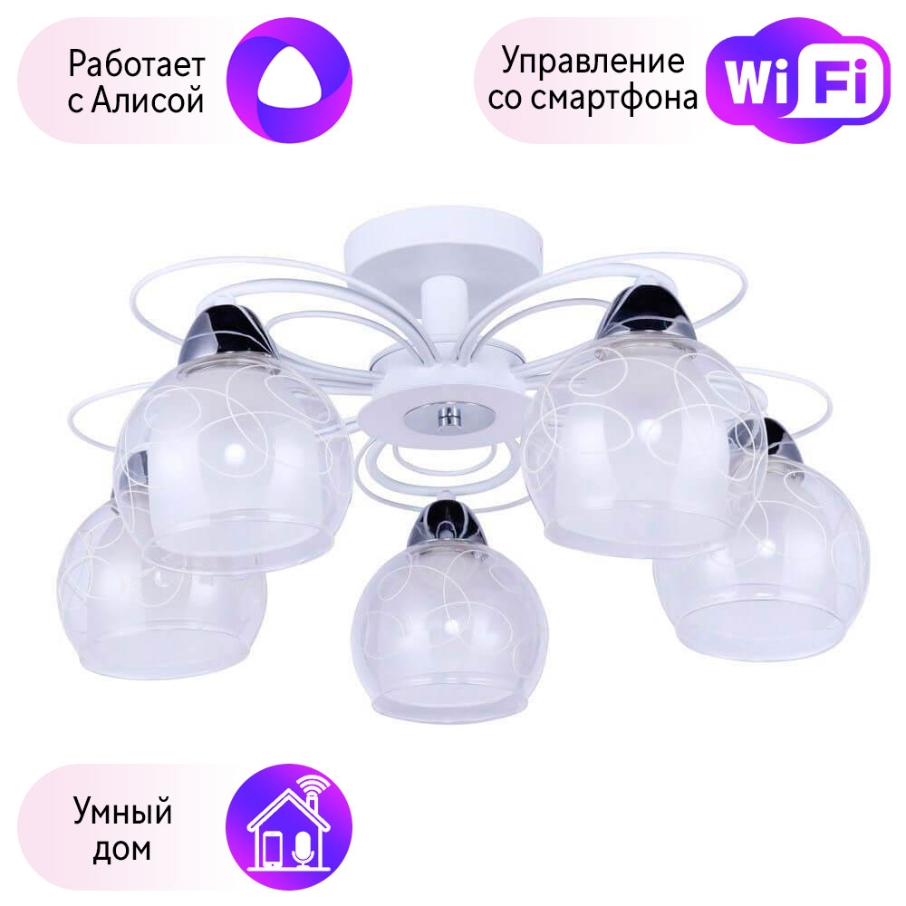 

Потолочная люстра Combo Lustr A7585PL-5WH-A Arte Lamp с поддержкой Алиса