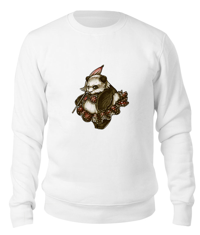 

Свитшот унисекс Printio Panda girl белый 2XL, Panda girl
