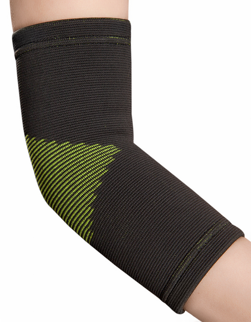 фото Суппорт mad wave elastic elbow support желтый/серый 26 см