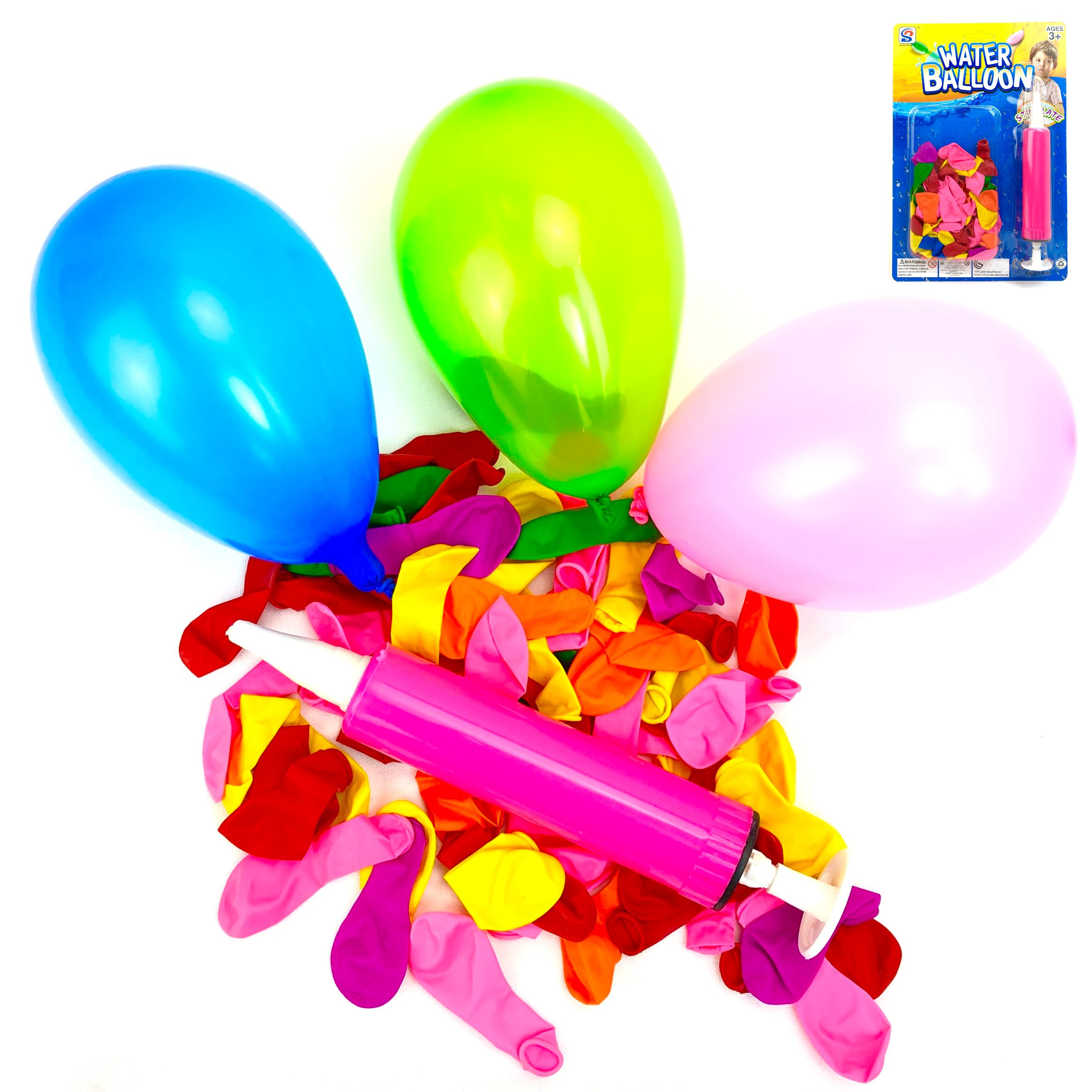 фото Игровой набор шары с насосом balloon water 2в1, водные шарики-бомбочки, 96326