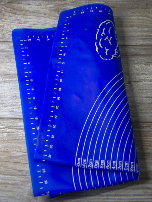 фото Силиконовый коврик для раскатки теста, 60*45см, синий bodom