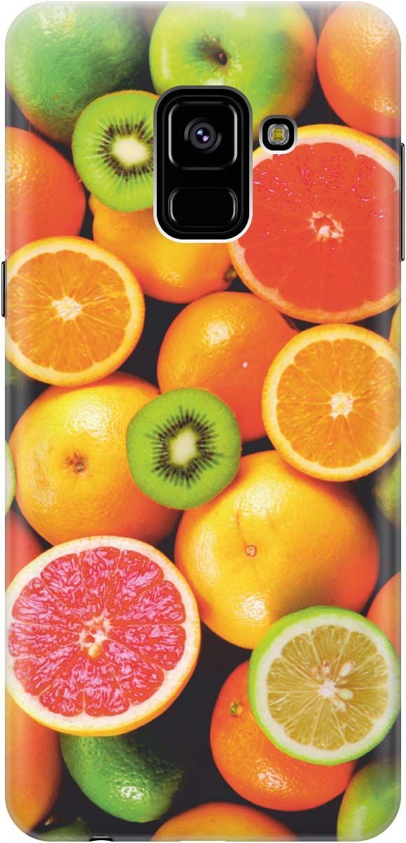 

Силиконовый чехол на Samsung Galaxy A8 (2018) с принтом "Сочные фрукты", Зеленый;красный, 1184