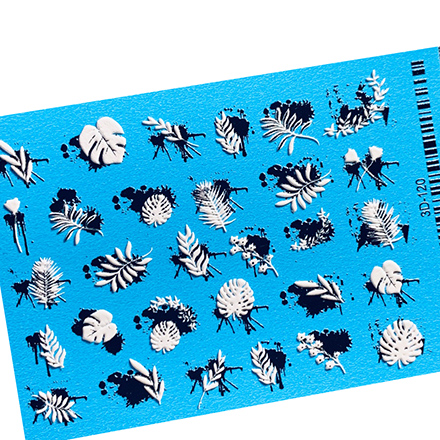 

Набор, Anna Tkacheva, 3D-слайдер №120, белый «Веточки. Мазки», 3 шт.