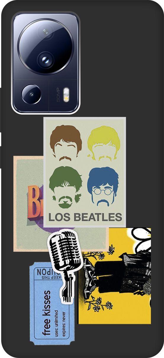 

Чехол на Xiaomi 13 Lite Лайт с 3D принтом "Beatles Stickers" черный, Черный;белый, 158517