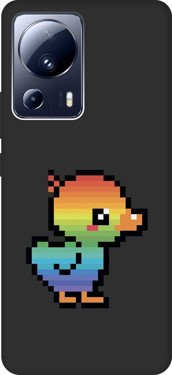 

Чехол на Xiaomi 13 Lite Лайт с 3D принтом "Pixel Duck" черный, Черный;желтый, 158517