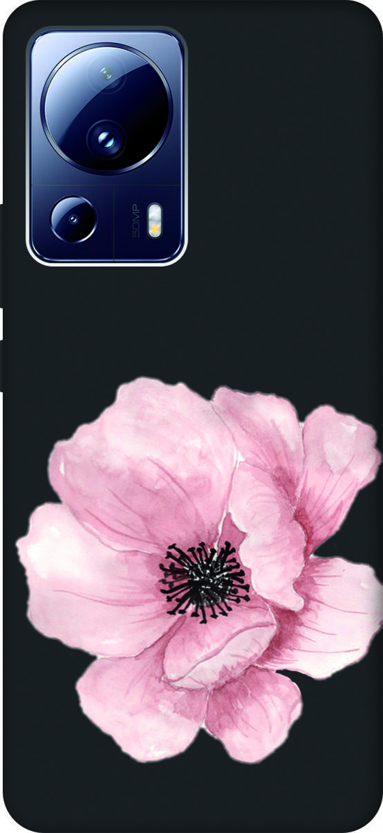 

Чехол на Xiaomi 13 Lite Лайт с 3D принтом "Pink Flower" черный, Черный;белый, 158518