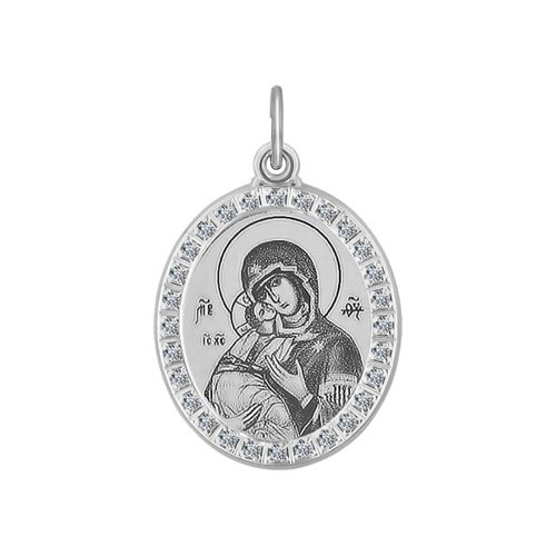 

Подвеска из серебра SOKOLOV 94100213, фианит, 94100213