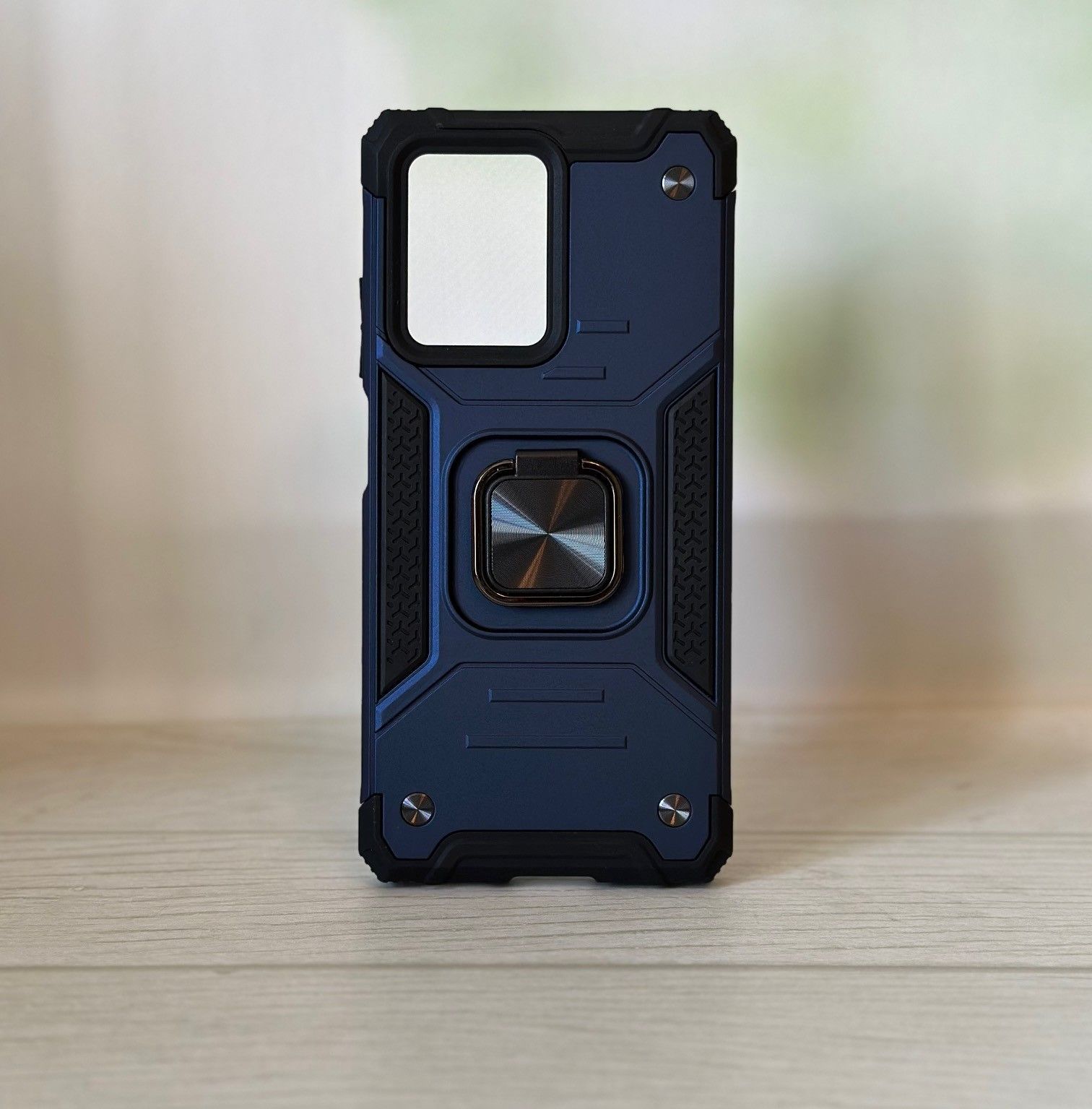 

Противоударный чехол для Xiaomi Redmi Note 12 4G синий с кольцом подставкой, Противоударный чехол для Xiaomi Redmi Note 12
