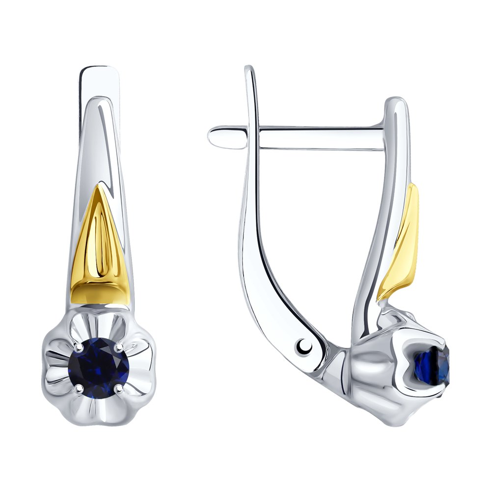 

Серьги из серебра с корундом искусственным Diamant 94-320-00976-1, 94-320-00976-1