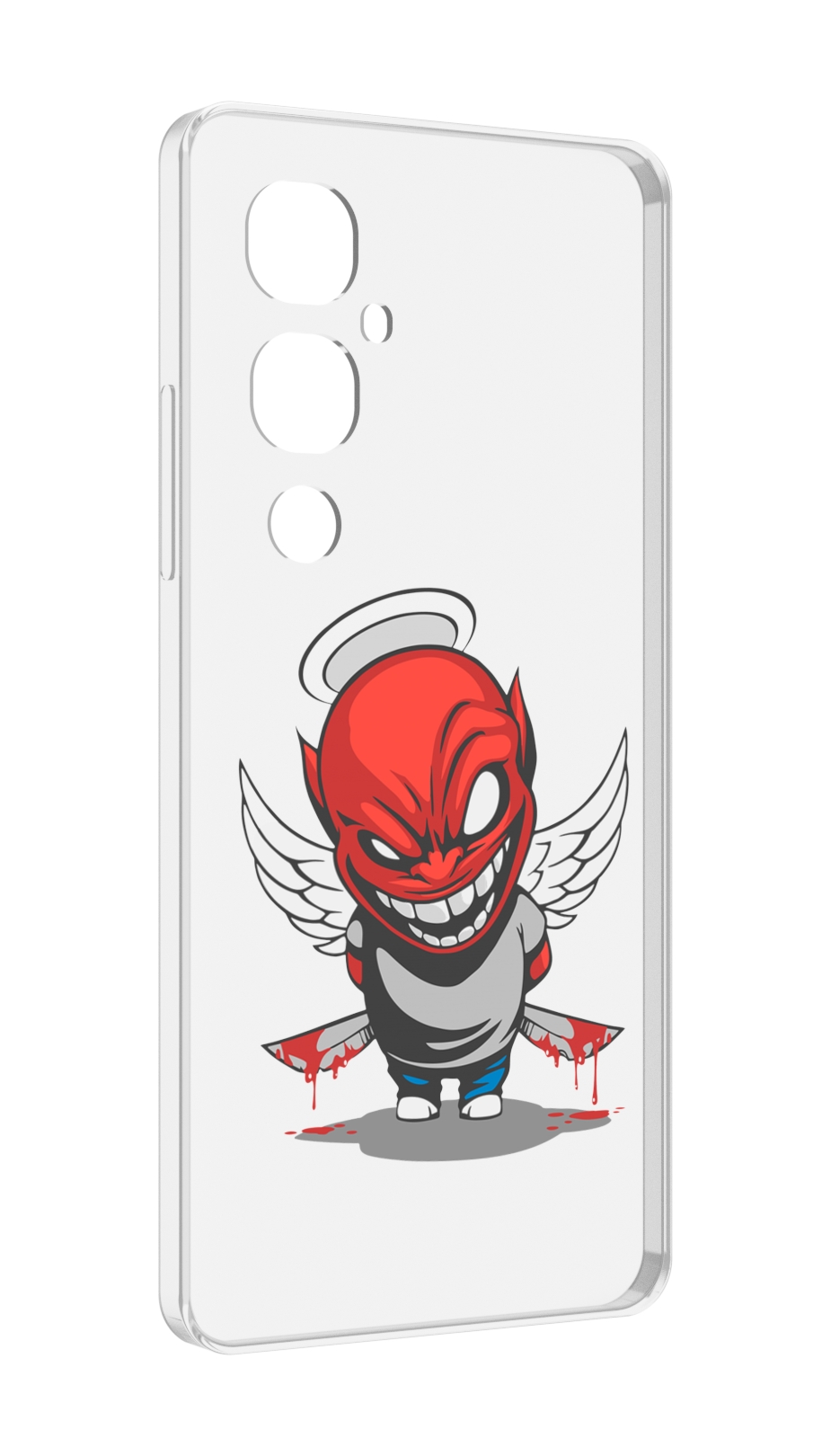 

Чехол MyPads злой-ангел для Tecno Pova 4 Pro, Прозрачный, Tocco