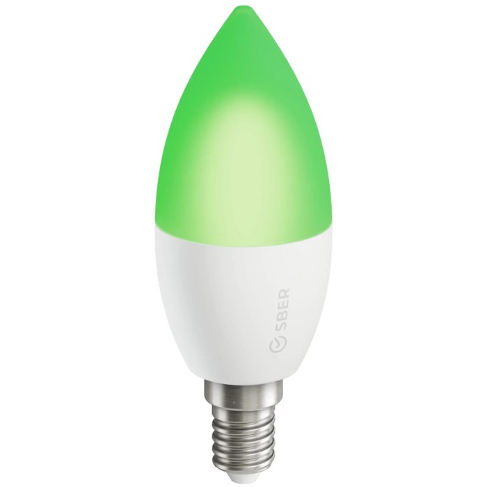 

Умная лампа Sber C37 SBDV-00020, E14, 5.5 Вт, 470 Лм, Wi-Fi, цветная, регулировка