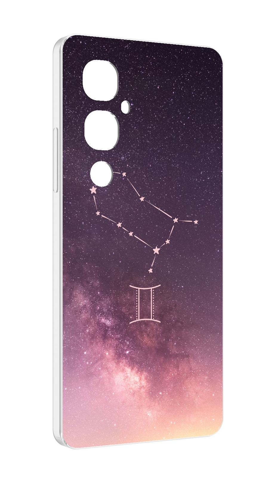 

Чехол MyPads знак зодиака близнецы 5 для Tecno Pova 4 Pro, Прозрачный, Tocco