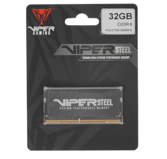 

Оперативная память Patriot, DDR4 1x32Gb, 2666MHz