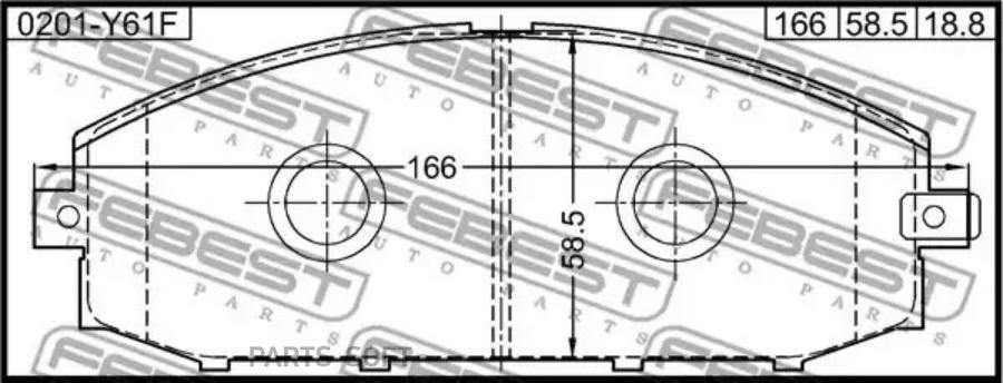 

Тормозные колодки FEBEST передние 0201Y61F