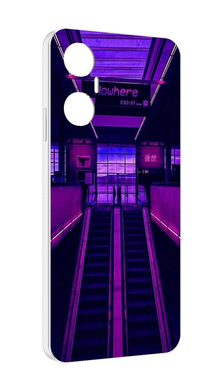 

Чехол MyPads фиолетовый эскалатор для Infinix Hot 20 5G, Прозрачный, Tocco