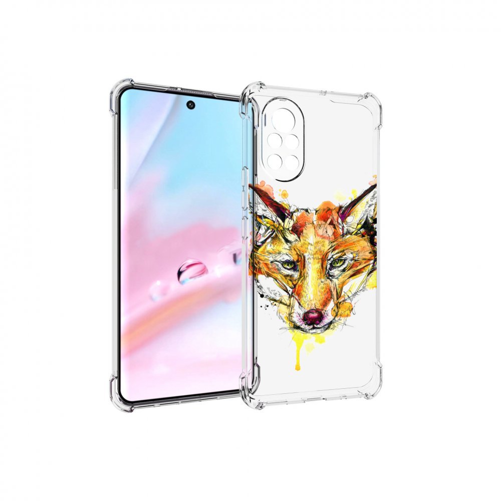 

Чехол MyPads Акварельная лиса для Huawei Nova 8 (ANG-LX1), Прозрачный, Tocco