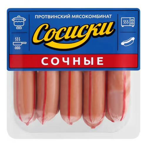 

Сосиски Протвинский мясокомбинат Сочные 430 г
