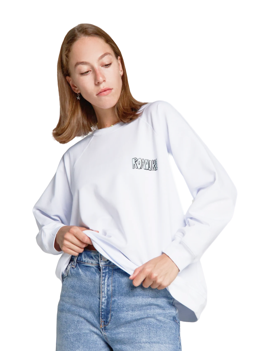 

Свитшот женский RoadLike surf side белый XS, surf side