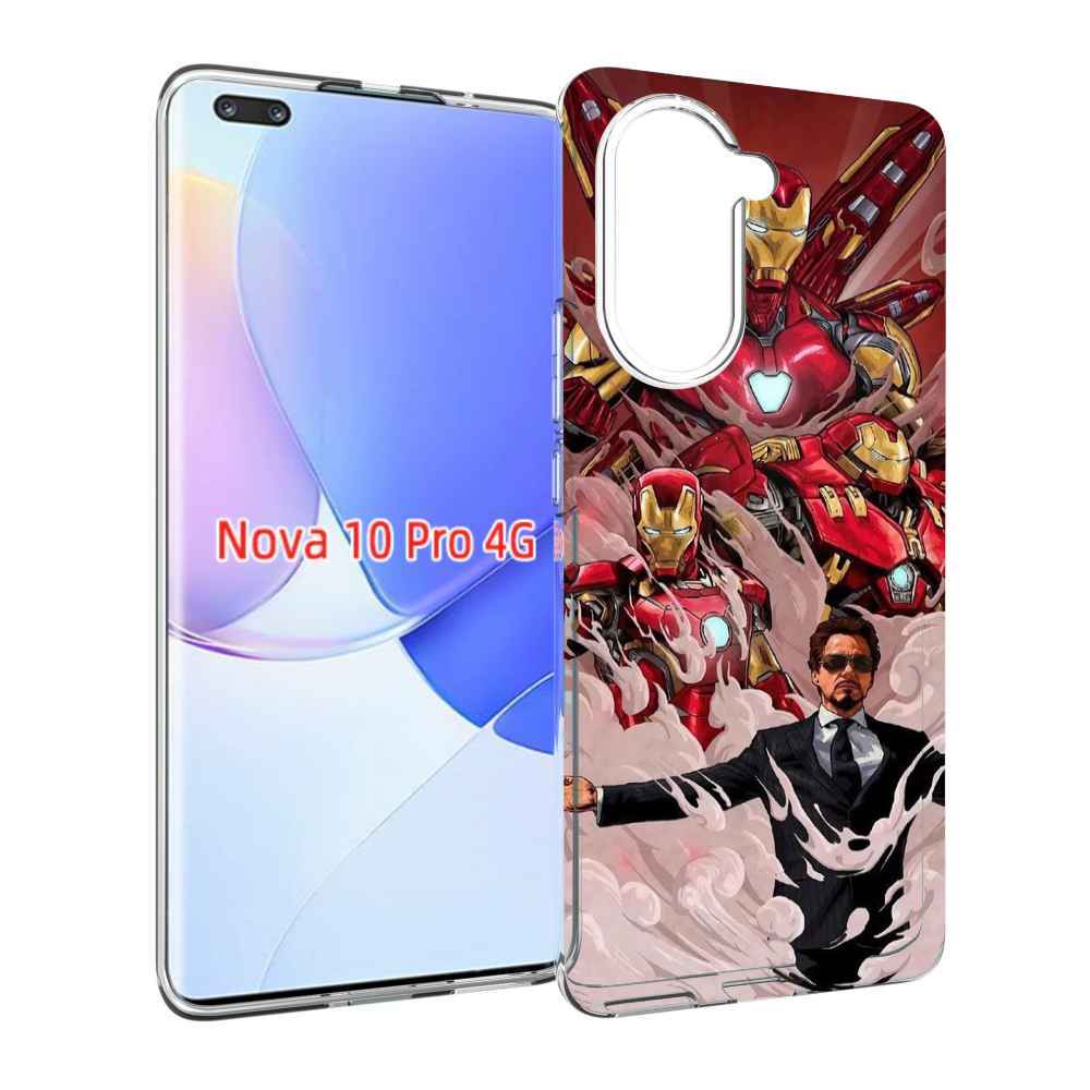 Чехол MyPads Тони-Старк-и-костюмы для Huawei Nova 10 Pro противоударный