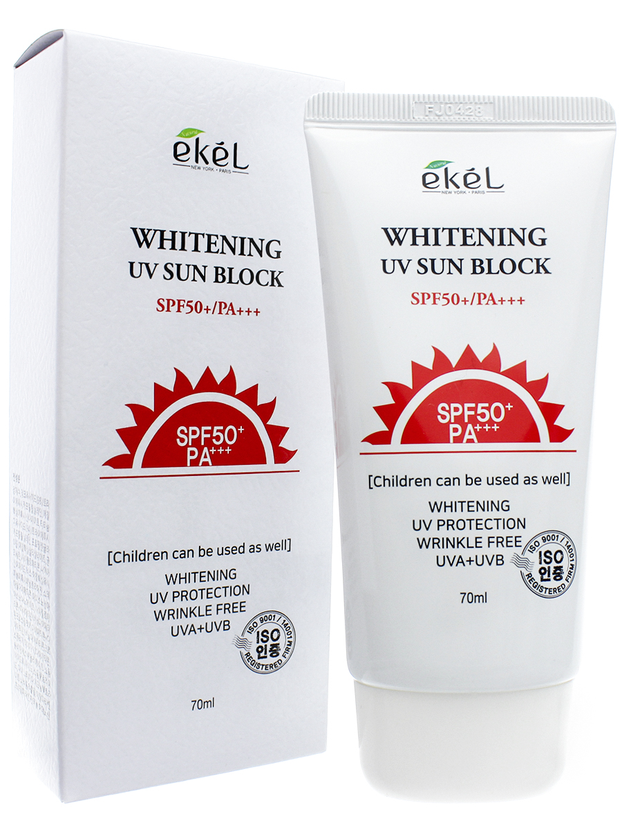 Осветляющий солнцезащитный крем Ekel whitening uy sun block 70 мл