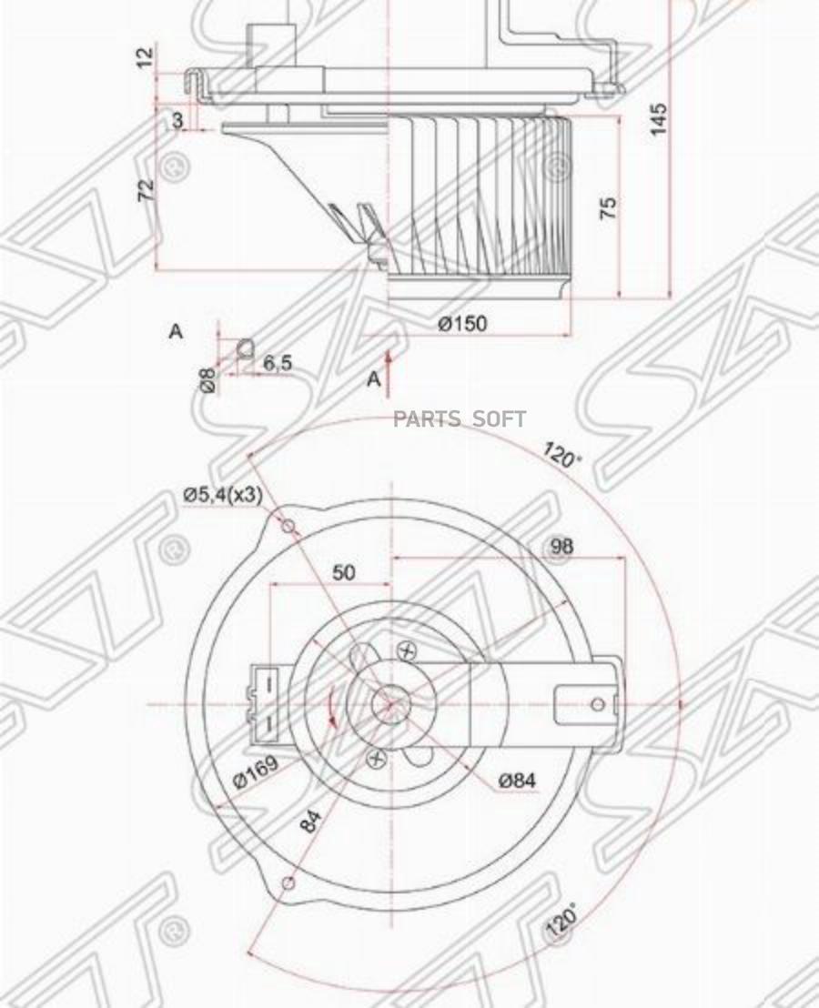 

SAT Мотор отопителя салона TOYOTA IPSUM #XM1# 96-01/CAMRY#CV30 RHD