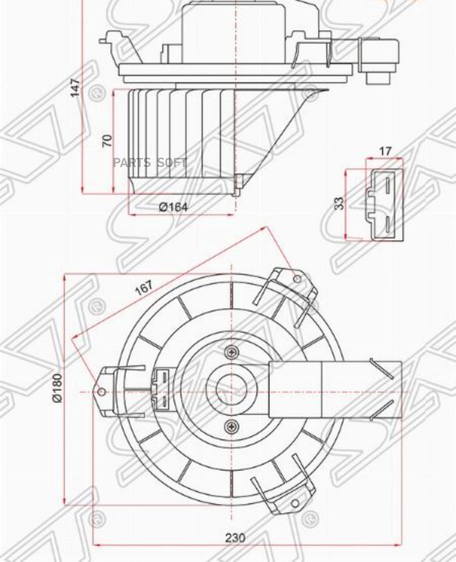 

SAT Мотор отопителя салона TOYOTA LAND CRUISER PRADO 120 02-09/ HILUX SURF/4RUNNER ##N21#