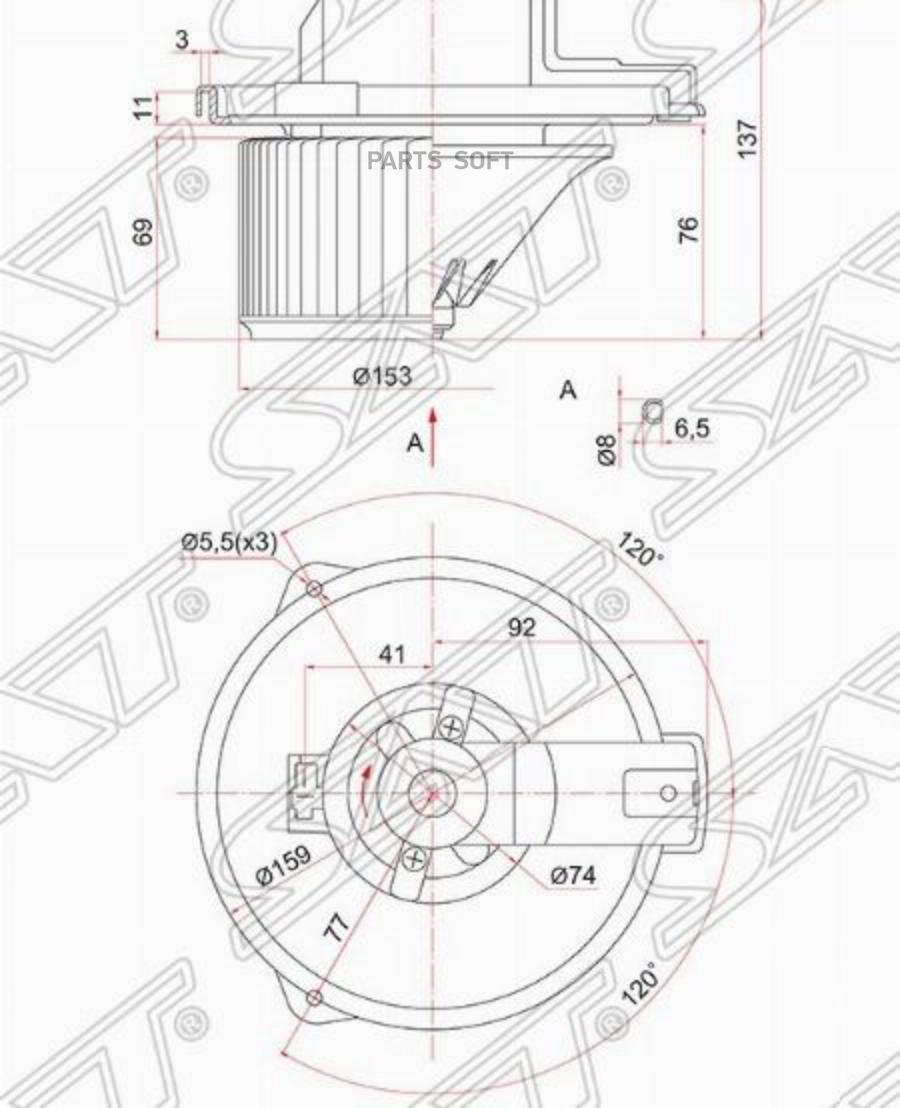 

SAT Мотор отопителя салона TOYOTA RAV4 94-00/YARIS #CP1# 99-05/HILUX/4RUNNER 88-97/MITSUBI