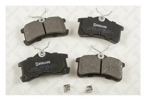 

Колодки дисковые задние \ Toyota Corolla 1.4i/1.6i/2.0D диск 14'/15' STELLOX 1061 002B-SX