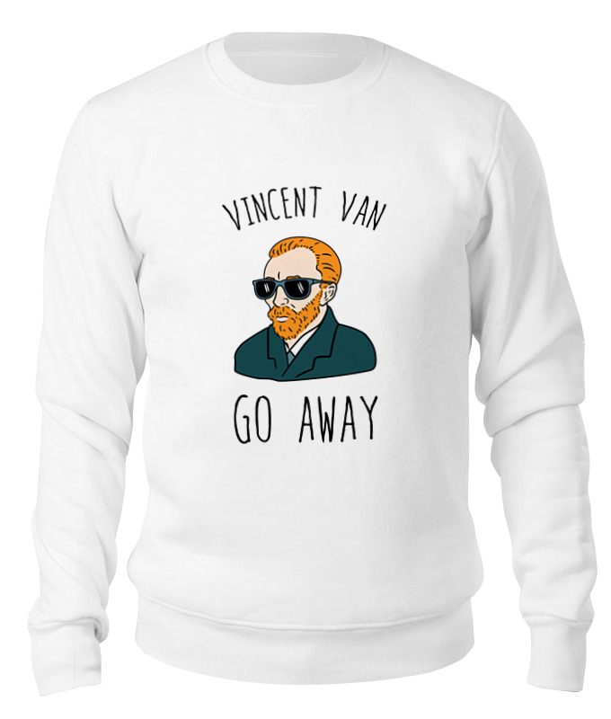 Свитшот унисекс Printio Vincent van go away белый 2XL