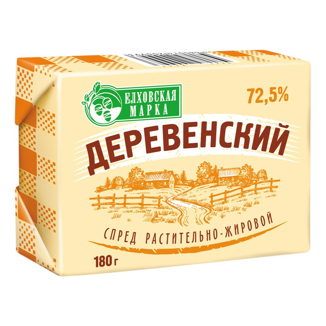 

Спред растительно-жировой Елховская Марка Деревенский 72,5% СЗМЖ 180 г