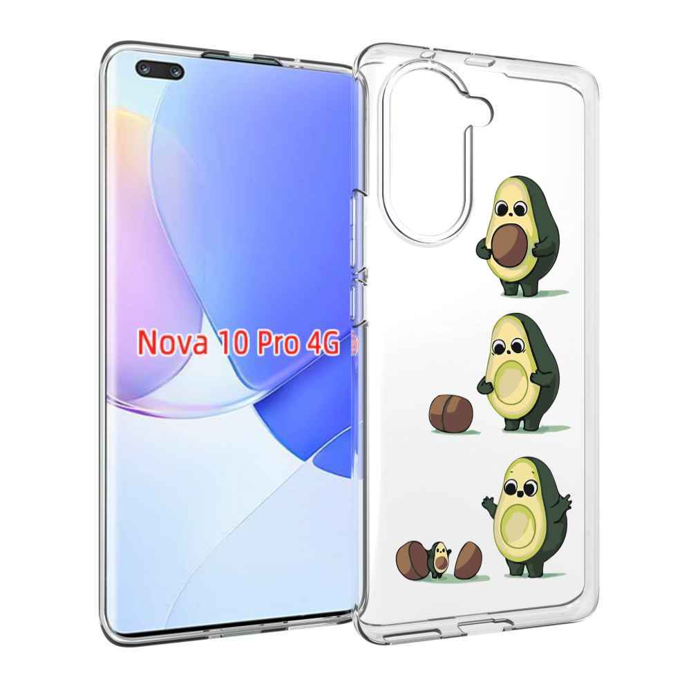 Чехол MyPads авокадо-с-малышом для Huawei Nova 10 Pro противоударный