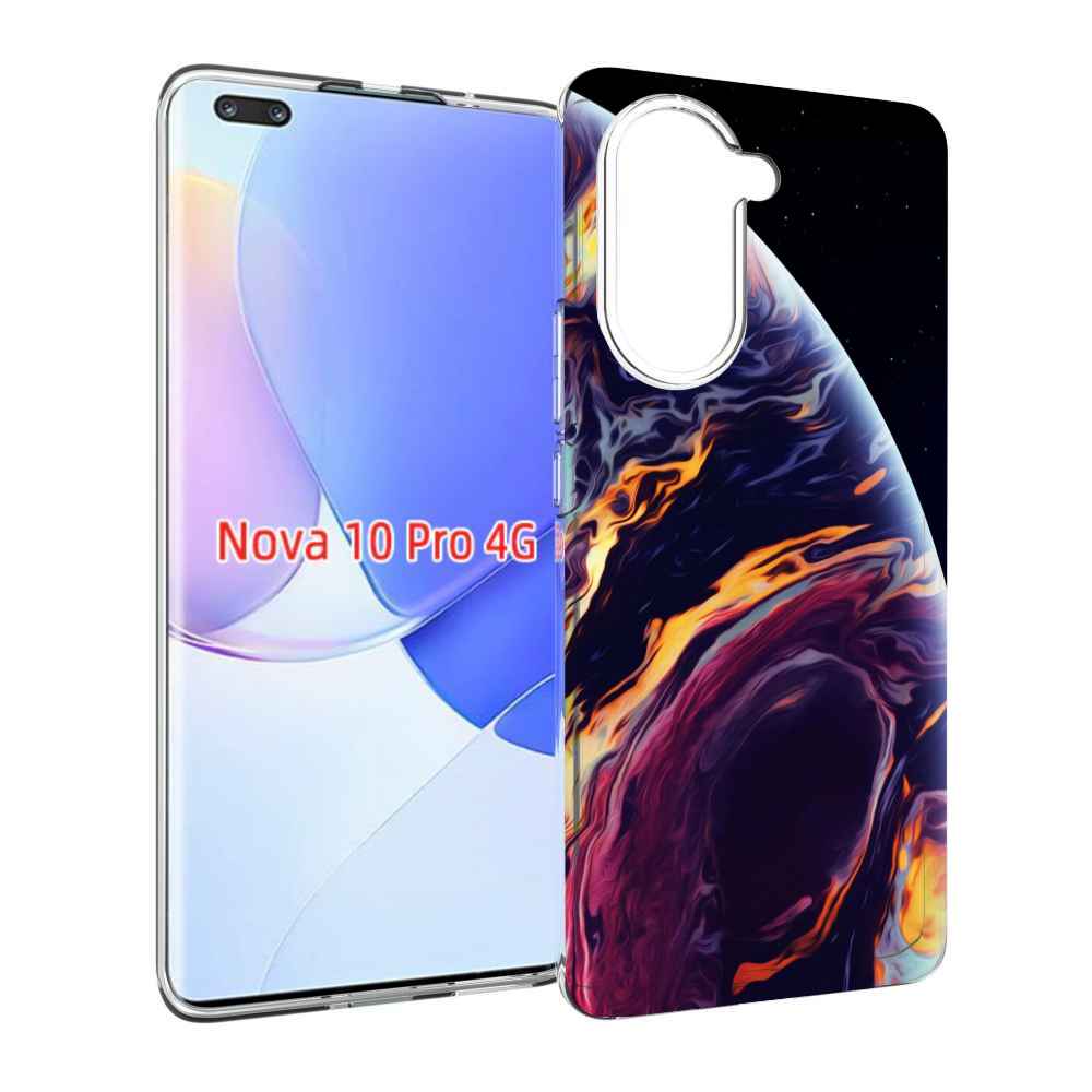 Чехол MyPads акварельная планета для Huawei Nova 10 Pro противоударный