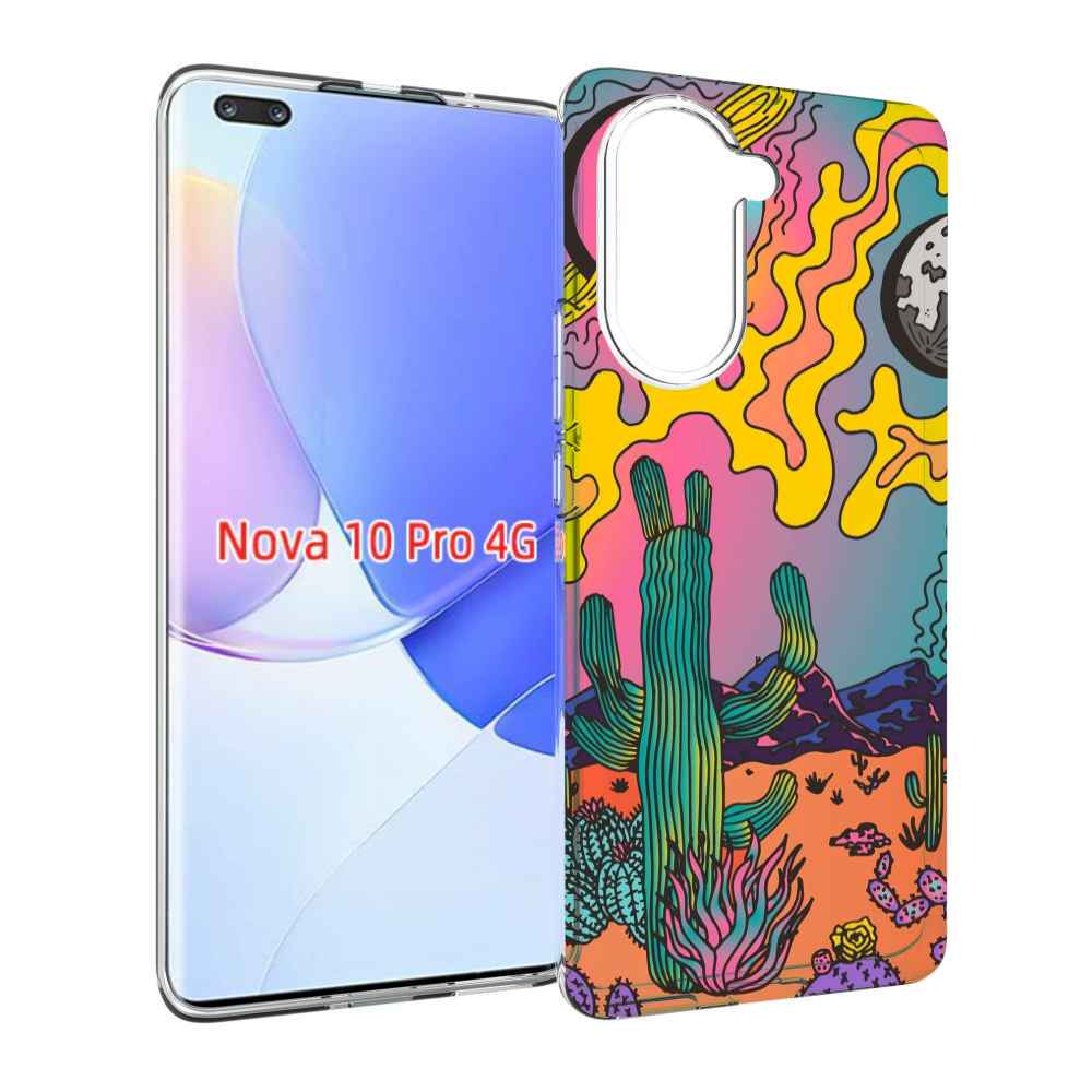 Чехол MyPads акварельные рисунки для Huawei Nova 10 Pro противоударный