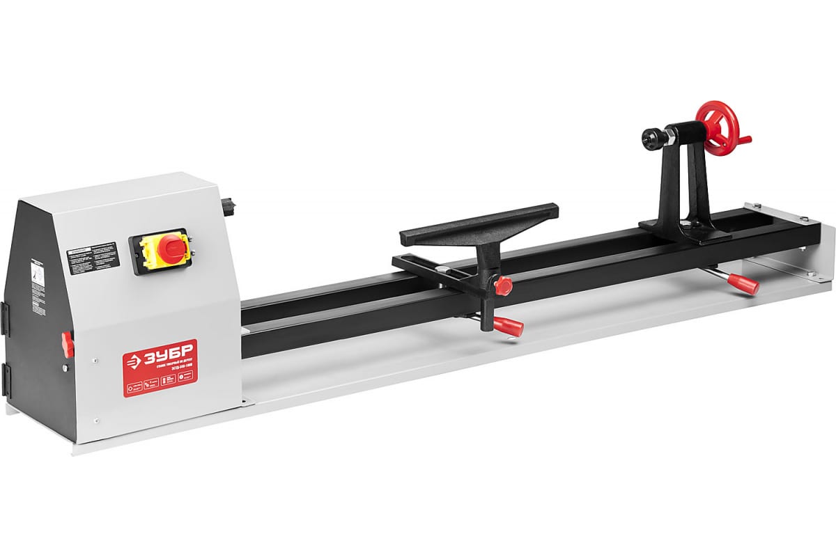 

Станок токарный по дереву, ЗУБР ЗСТД-350-1000, 4 скорости, длина 1000 мм, d 350 мм, 350 Вт, Черный;серый