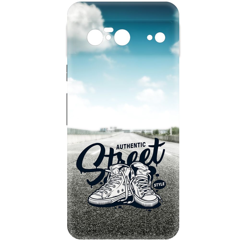 

Чехол-накладка Krutoff Soft Case Кроссовки мужские Уличный стиль для Google Pixel 8 черный