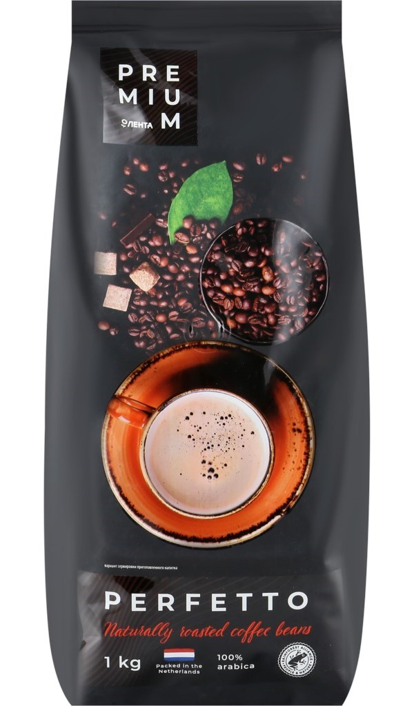 

Кофе Лента Premium Perfetto в зернах 1 кг